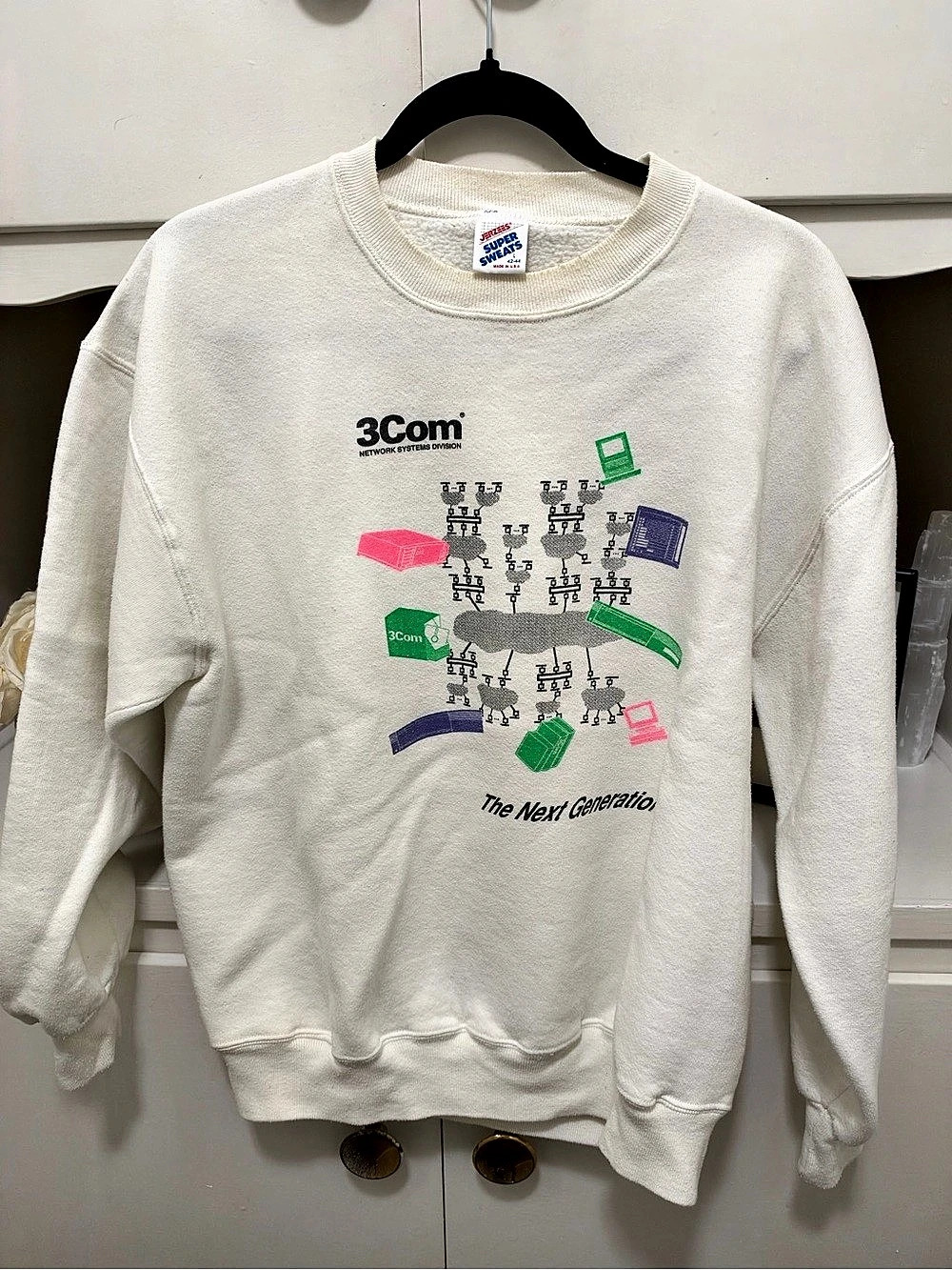 Jerzees 3Com The Next Generation Vintage Sweatshirt Graphic Sweatshirt Large